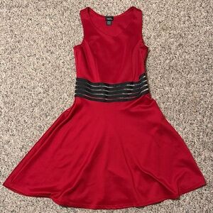 Rue21 Red Mini Dress with Black Accents